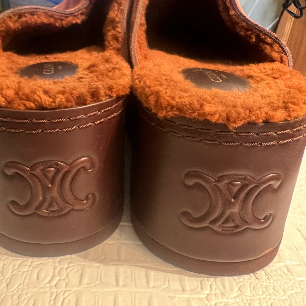 Celine Dana wedge mule suede 40 9 - Picture 4 of 8